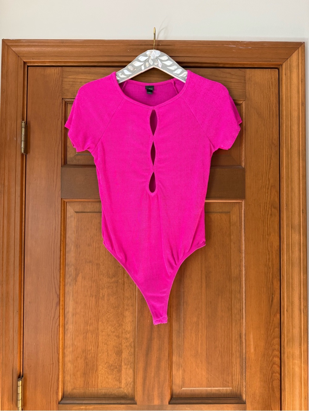 Wild Fable Pink One-Piece Bodysuit with Keyhole Detail